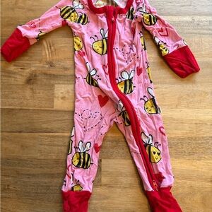 Little sleepies Pink Bee Print